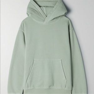 Aritzia TNA Perfect Hoodie Silver Sage Green